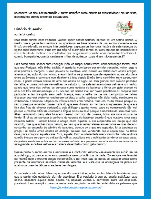 Atividade - Estabelecer relações entre as partes de um texto I