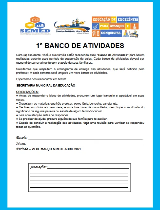 Banco de Atividades • Grupo III - 4 anos
