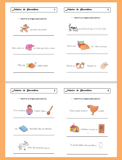 Ficheiro de Provérbios - 3º Ano Ens. Fundamental