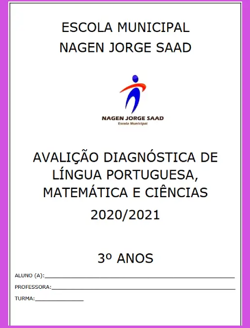Avaliação Diagnóstica • Português- Matemática - Ciências 3º ano