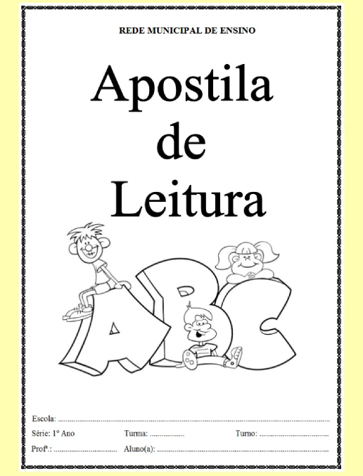 Apostila •  Alfabetização - parte 1