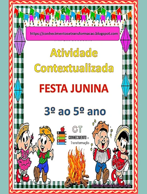 Atividade Junina - Festas Juninas - 3º ao 5º Ano