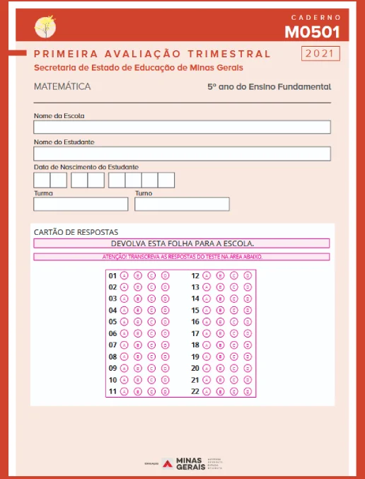 Avaliação - Matemática 5º Ano Fundamental