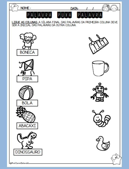Atividade • Nível Silábico - 1º Ano Fundamental