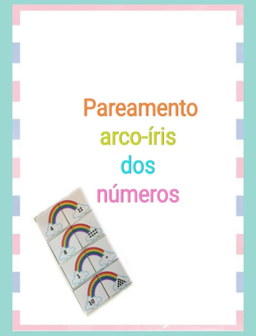 Atividade 1º ano - Pareamento arco-íres dos números