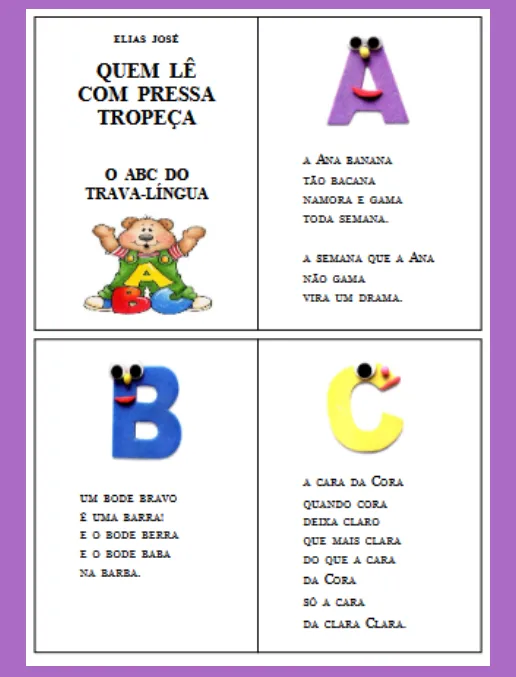 Caderno - O ABC do Trava-línguas 1º ano