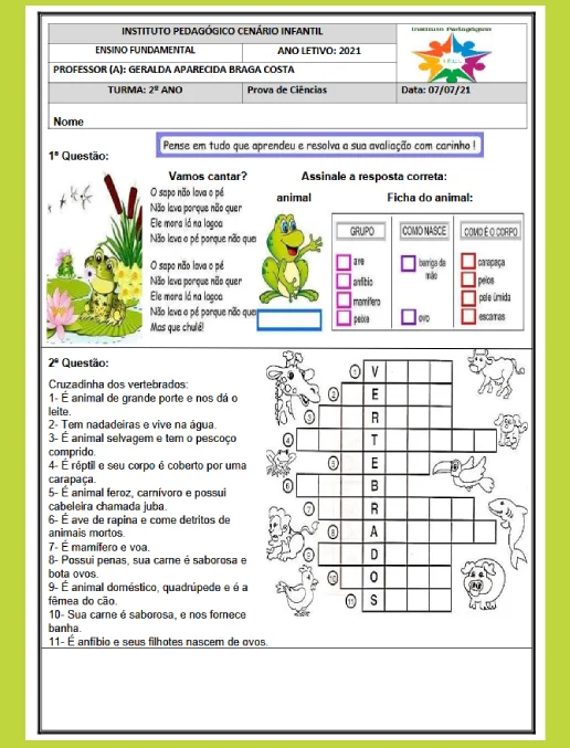 Questões 2º ano - Todas as Disciplinas