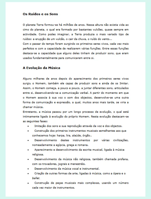 Atividade Arte • Música - Teoria Musical 3º ano