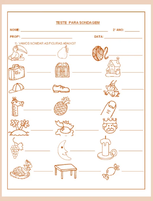 Teste Sondagem - 2º ano Ens. Fundamental