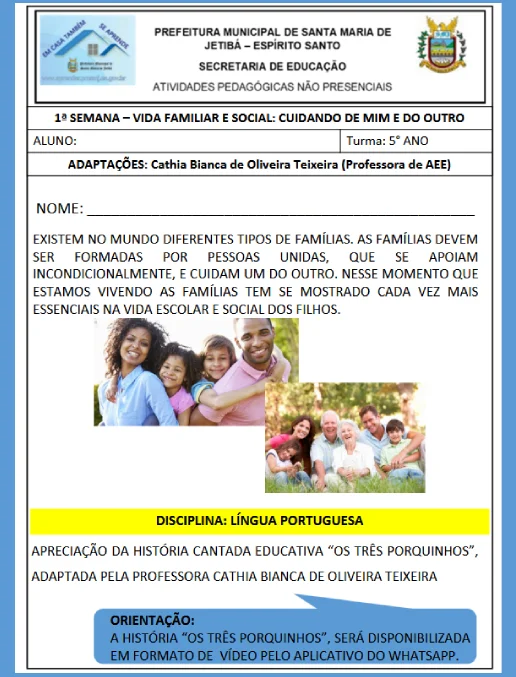 Atividades Pedagógicas - 5° Ano Fundamental