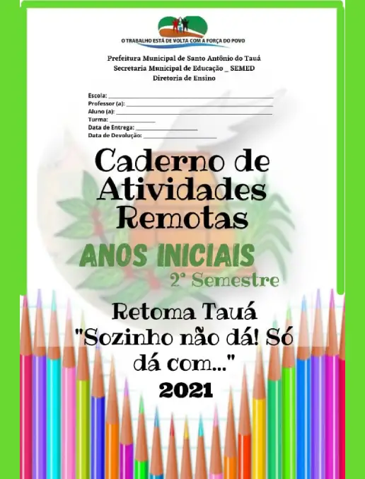 Caderno - Atividades Remotas - Anos iniciais