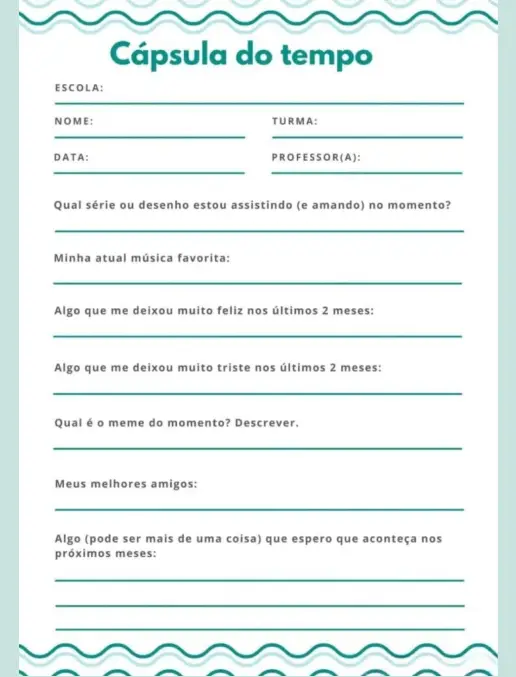 Atividade Cápsula do Tempo