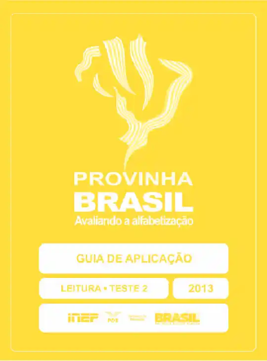 Provinha Brasil • Guia de Aplicação – Leitura Teste 2 -amarelo 2013