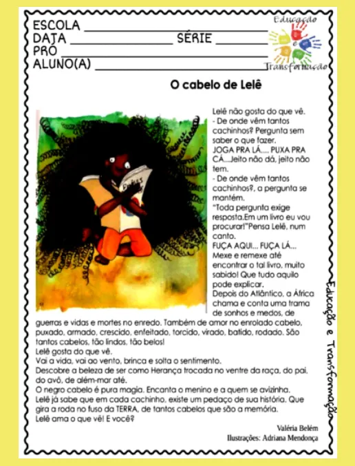 Atividades - O cabelo da Lelê 