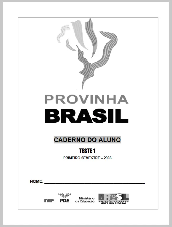 Provinha Brasil • Caderno do Aluno – Leitura Teste 1 -branco 2008