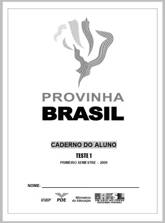 Provinha Brasil • Caderno do Aluno – Leitura Teste 1 -branco 2009