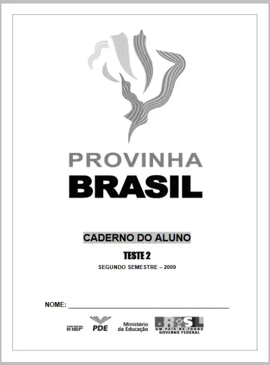 Provinha Brasil • Caderno do Aluno – Leitura Teste 2 - 2009