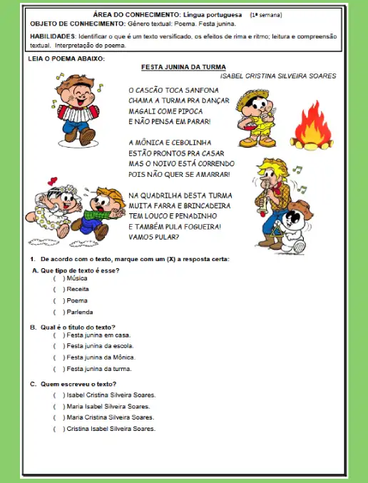 Atividade Junina - Festa Junina da Turma