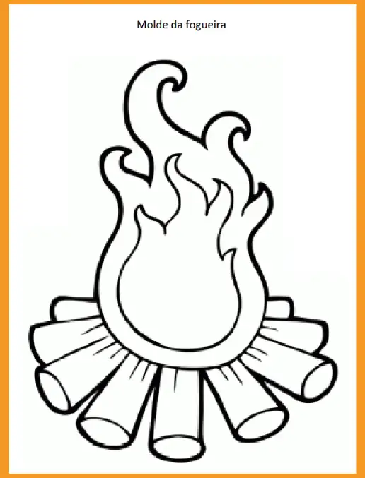 Atividade Junina - Moldes de Fogueira e Balões