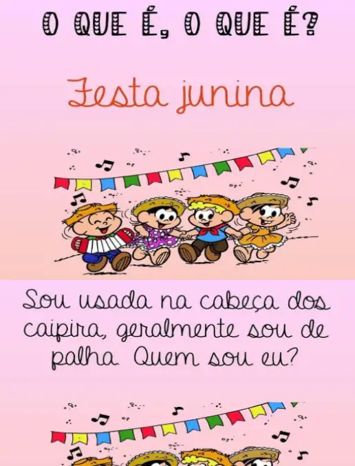 Atividade Junina -  O que é, o que é?