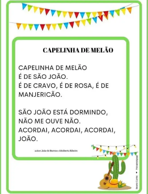 Atividade Junina - Trabalhando Cantigas Juninas
