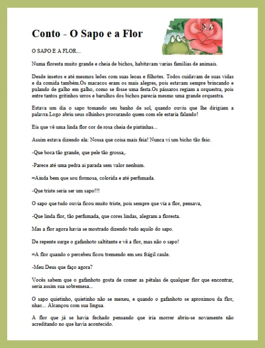 Conto • O Sapo e a Flor - Vídeo em Libras