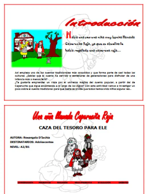 Espanhol • Trabalho – Caperucita Roja