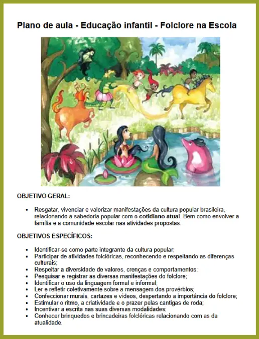 Plano de aula • Folclore na Escola
