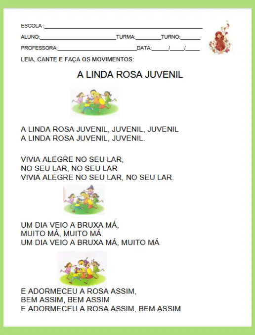Atividade • Linda Rosa Juvenil