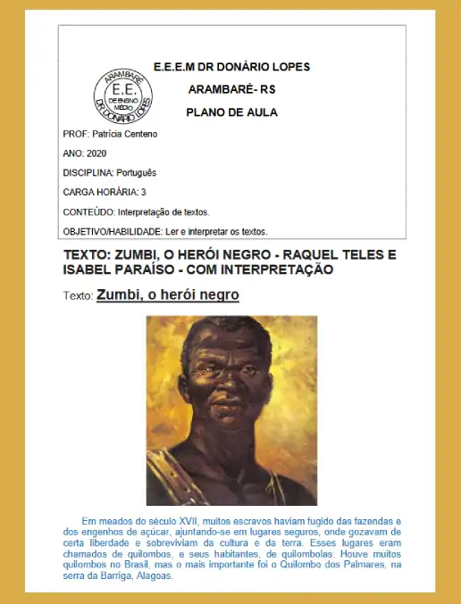 Consciência Negra • Zumbi o Herói Negro