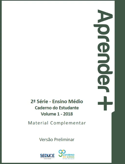 Aprender + • Caderno do Estudante 2ª Série - Ensino Médio Vol 1