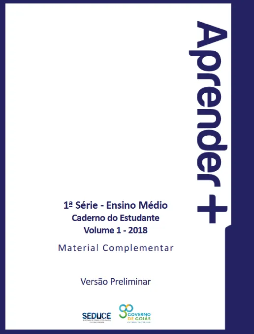 Aprender + Caderno do Estudante 1ª Série - Ensino Médio Vol 1