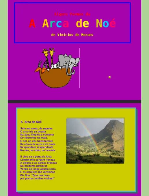 Alguns Poemas da "A Arca de Noé" de Vinícius de Moraes