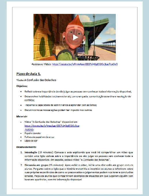 Planos de Aula • Socioemocional - A confusão das bolachas