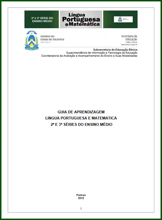 Guia de Aprendizagem - Língua Portuguesa e Matemática 2ª e 3ª Séries Ensino Médio 