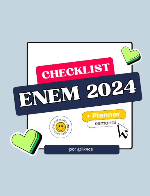ENEM 2024 • Checklist - Planner semanal