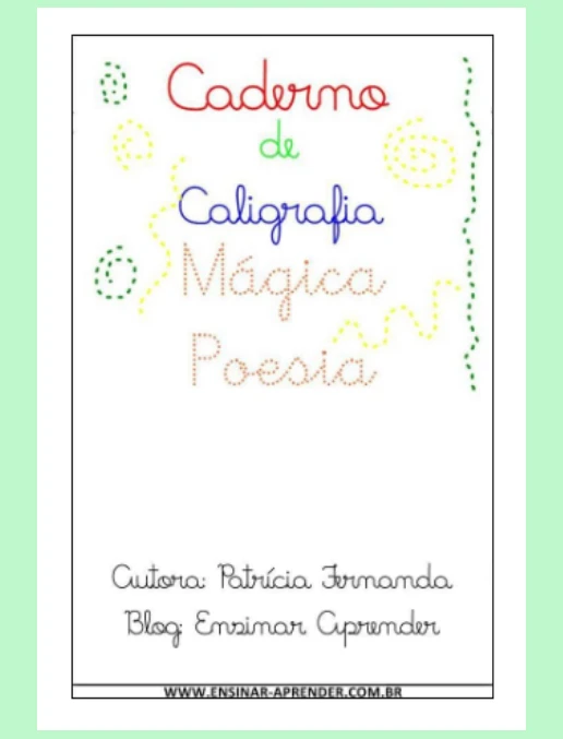 Caderno de Caligrafia • Mágica Poesia