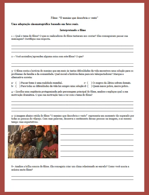 Interpretação • O menino que descobriu o vento 