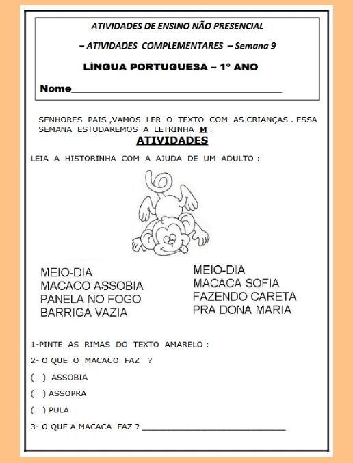 Caderno Multidisciplinar - 1° Ano Fundamental 1