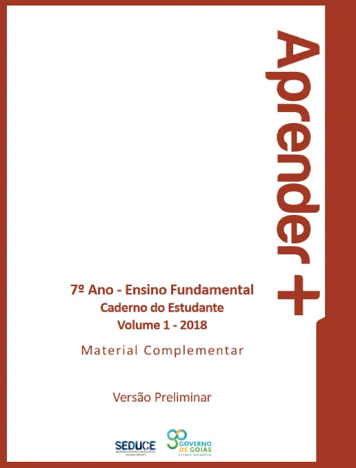 Aprender + Caderno do Estudante 7° Ano – Ensino Fundamental Vol 1