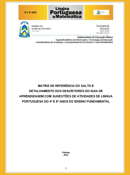 Apostila SALTO - Língua Portuguesa 4° e 5° anos Ensino Fundamental I