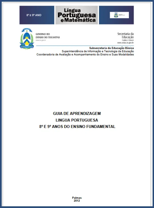 Apostila SALTO – Português e Matemática 8° e 9° ano Ens. Fundamental