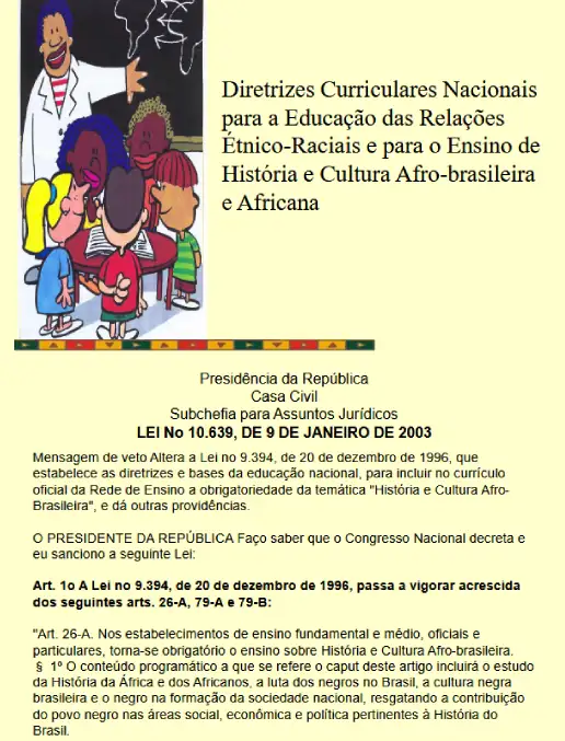 Consciência Negra • Diretrizes Curriculares Nacionais para a Educação das Relações Étnico-Raciais