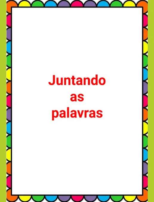 Atividade de Alfabetização Juntando Sílabas e Formando Palavras