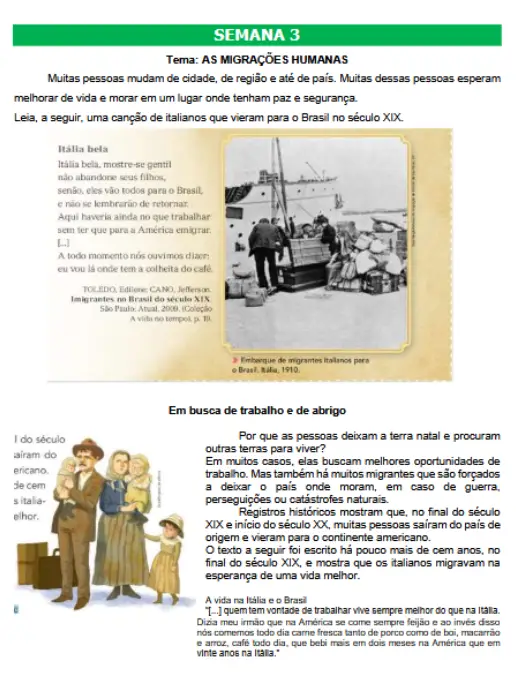 Da Pré-História à Imigração Atividades Práticas de História e Geografia