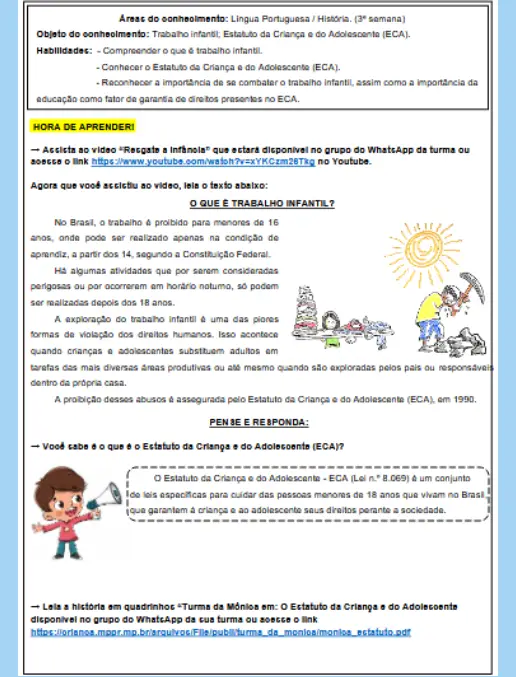 Explorando o ECA e o Combate ao Trabalho Infantil em Sala de Aula