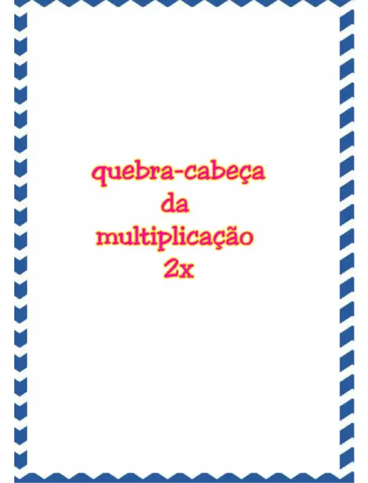 Quebra-Cabeça da Multiplicação Ensinando a Tabuada do 2 de Forma Lúdica