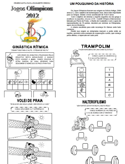 Caderno de Atividades Divertidas Jogos Olímpicos