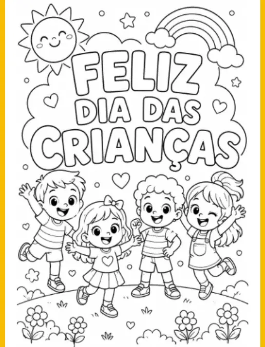 Colorir Dia das Crianlas