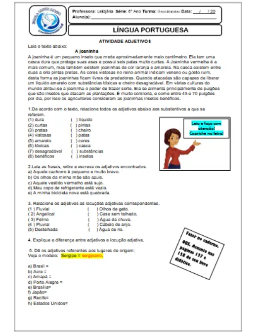 Dinâmica Adjetivos, Locuções e Pátrios